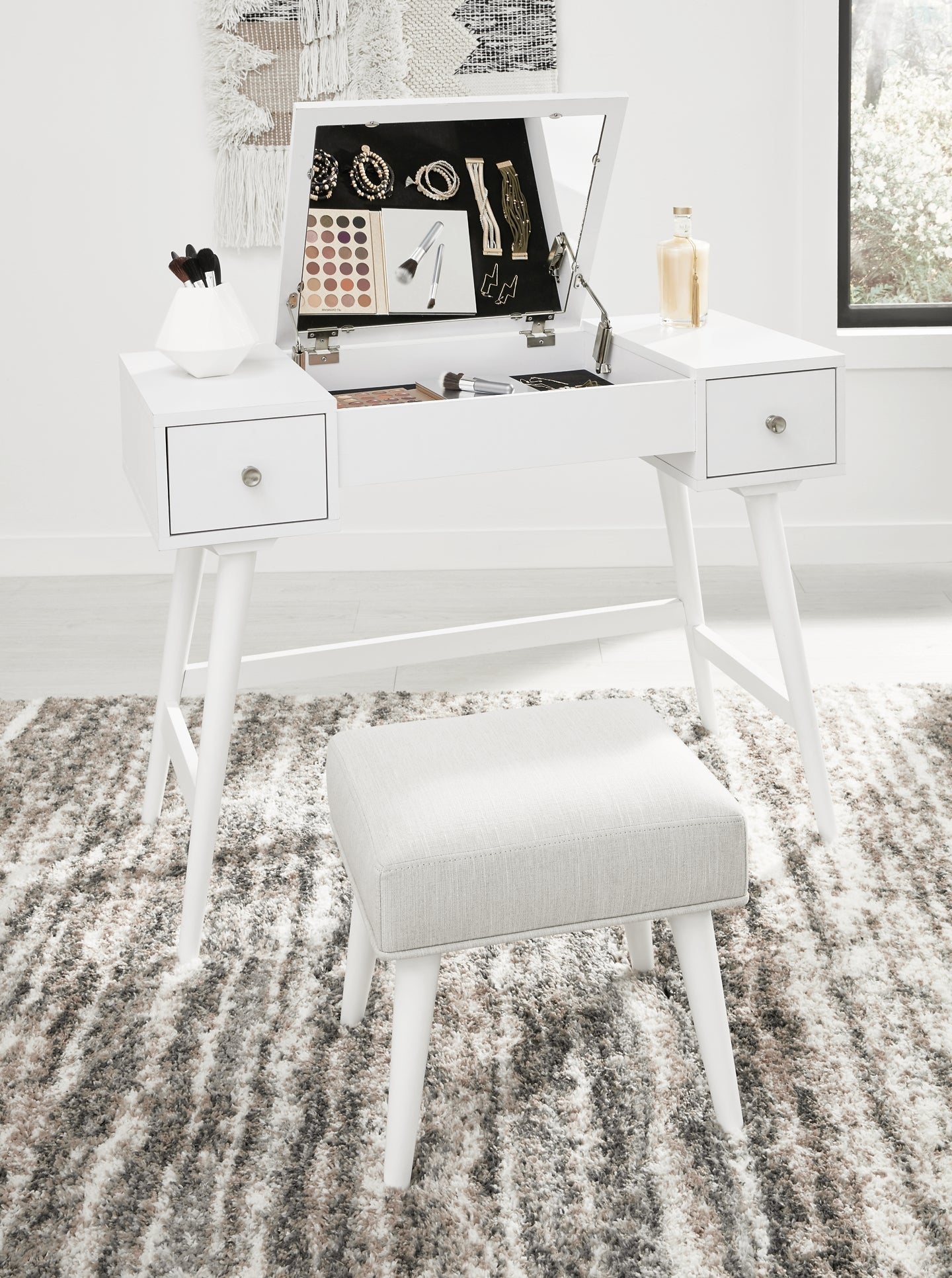 Thadamere Vanity/UPH Stool (2/CN) Furniture Mart -  online today or in-store at our location in Duluth, Ga. Furniture Mart Georgia. View our lowest price today. Shop Now. 