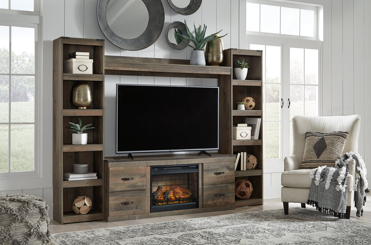 Trinell 4-Piece Entertainment Center with Electric Fireplace Furniture Mart - online today or in-store at our location in Duluth, Ga. Furniture Mart Georgia. View our lowest price today. Shop Now.