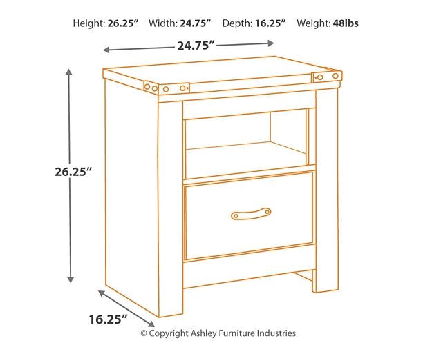 Trinell One Drawer Night Stand Furniture Mart -  online today or in-store at our location in Duluth, Ga. Furniture Mart Georgia. View our lowest price today. Shop Now. 