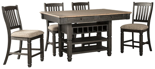 Tyler Creek Counter Height Dining Table and 4 Barstools Furniture Mart -  online today or in-store at our location in Duluth, Ga. Furniture Mart Georgia. View our lowest price today. Shop Now.