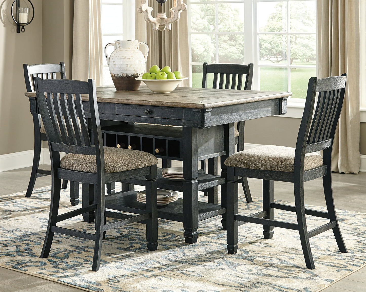 Tyler Creek Counter Height Dining Table and 4 Barstools Furniture Mart - online today or in-store at our location in Duluth, Ga. Furniture Mart Georgia. View our lowest price today. Shop Now.