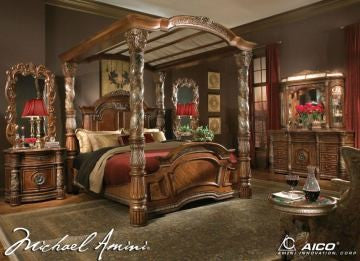 California king canopy clearance bed set