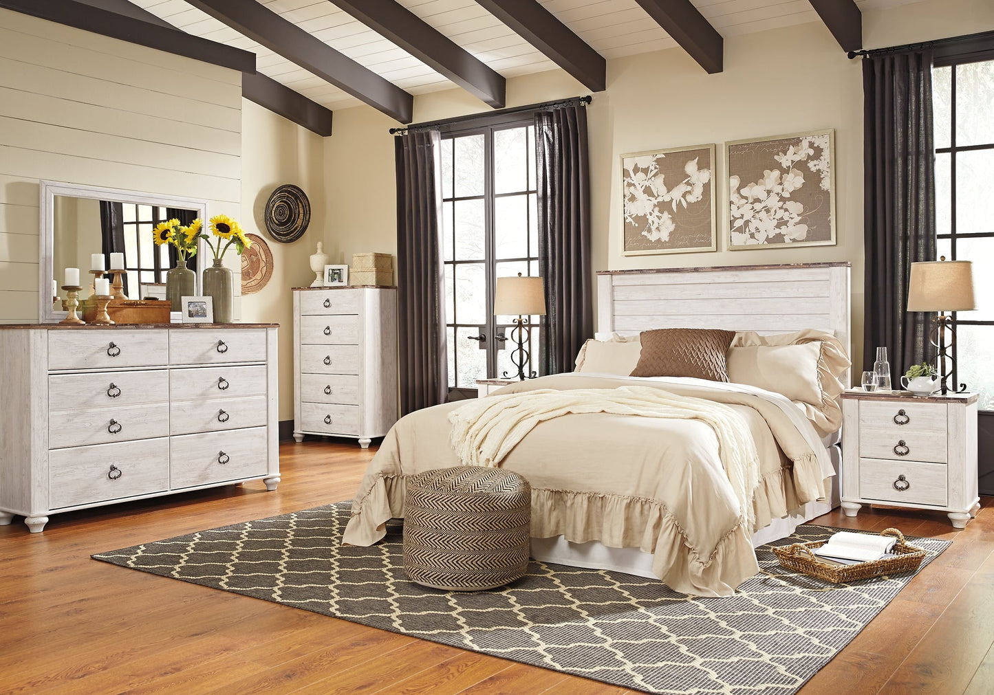 Willowton Five Drawer Chest Furniture Mart -  online today or in-store at our location in Duluth, Ga. Furniture Mart Georgia. View our lowest price today. Shop Now. 