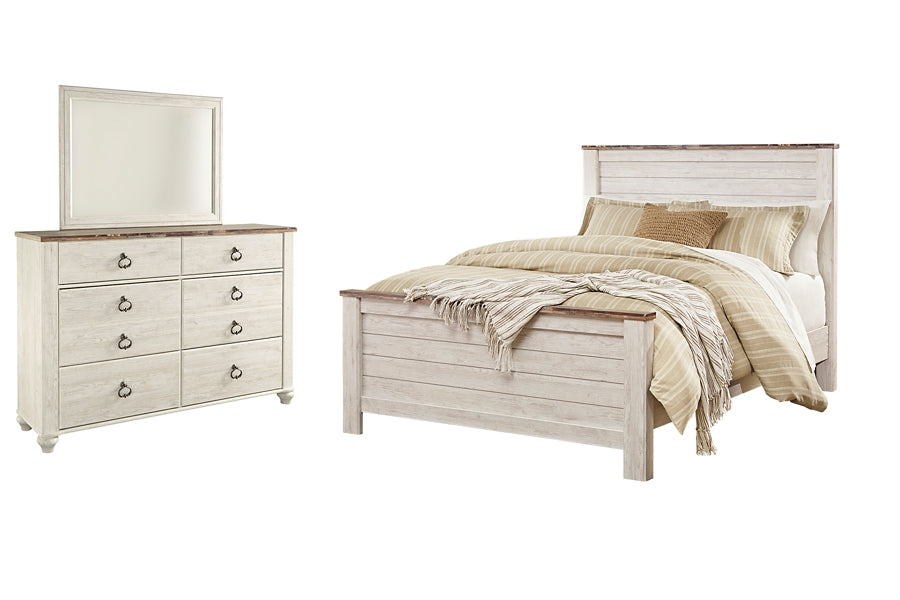Willowton Queen Panel Bed with Mirrored Dresser Furniture Mart - online today or in-store at our location in Duluth, Ga. Furniture Mart Georgia. View our lowest price today. Shop Now.