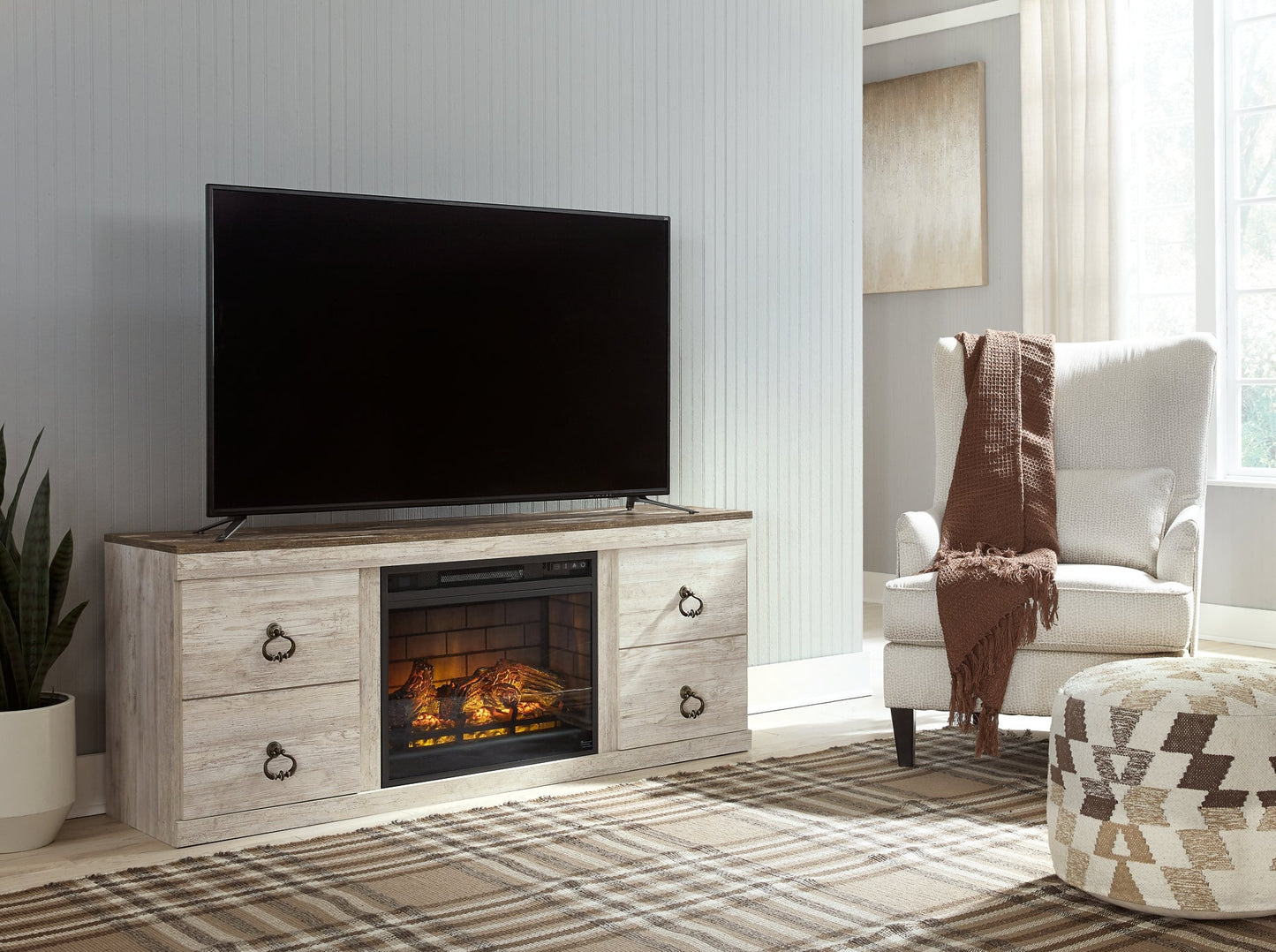 Willowton TV Stand with Electric Fireplace Furniture Mart - online today or in-store at our location in Duluth, Ga. Furniture Mart Georgia. View our lowest price today. Shop Now.