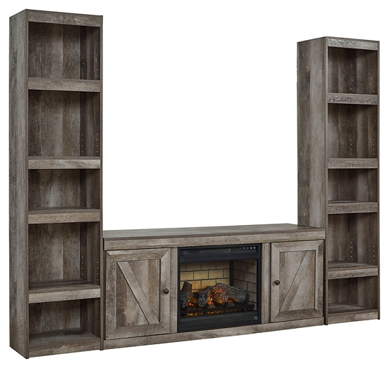 Wynnlow 3-Piece Entertainment Center with Electric Fireplace Furniture Mart -  online today or in-store at our location in Duluth, Ga. Furniture Mart Georgia. View our lowest price today. Shop Now.
