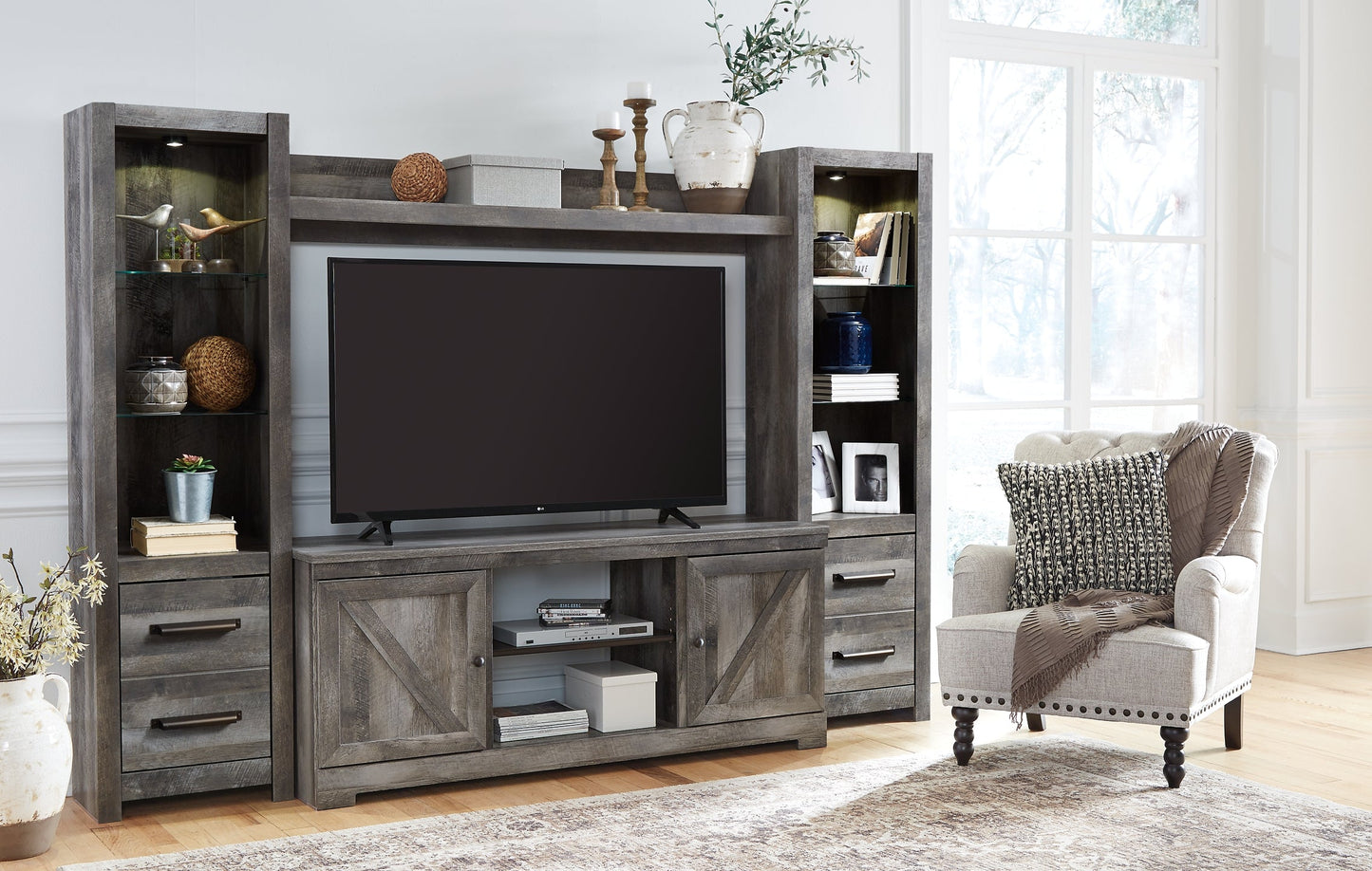 Wynnlow 4-Piece Entertainment Center Furniture Mart - online today or in-store at our location in Duluth, Ga. Furniture Mart Georgia. View our lowest price today. Shop Now.