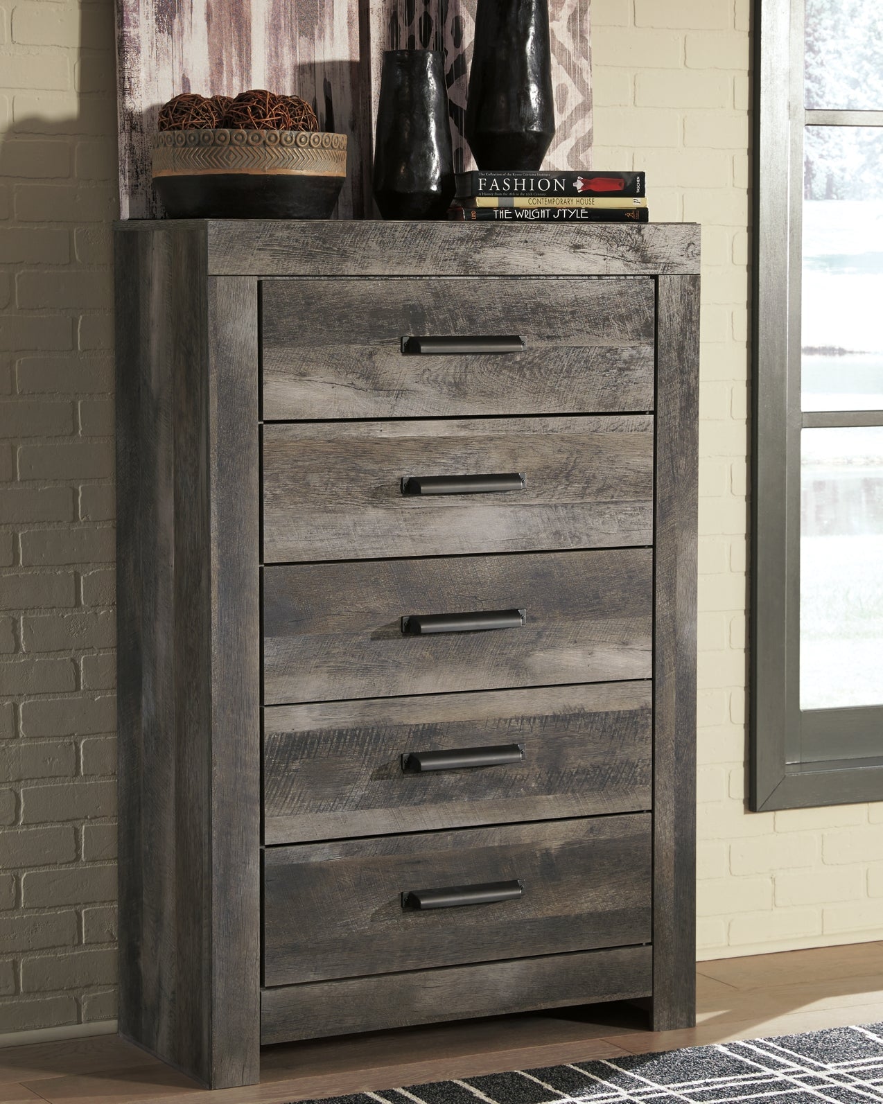 Wynnlow Five Drawer Chest Furniture Mart -  online today or in-store at our location in Duluth, Ga. Furniture Mart Georgia. View our lowest price today. Shop Now. 