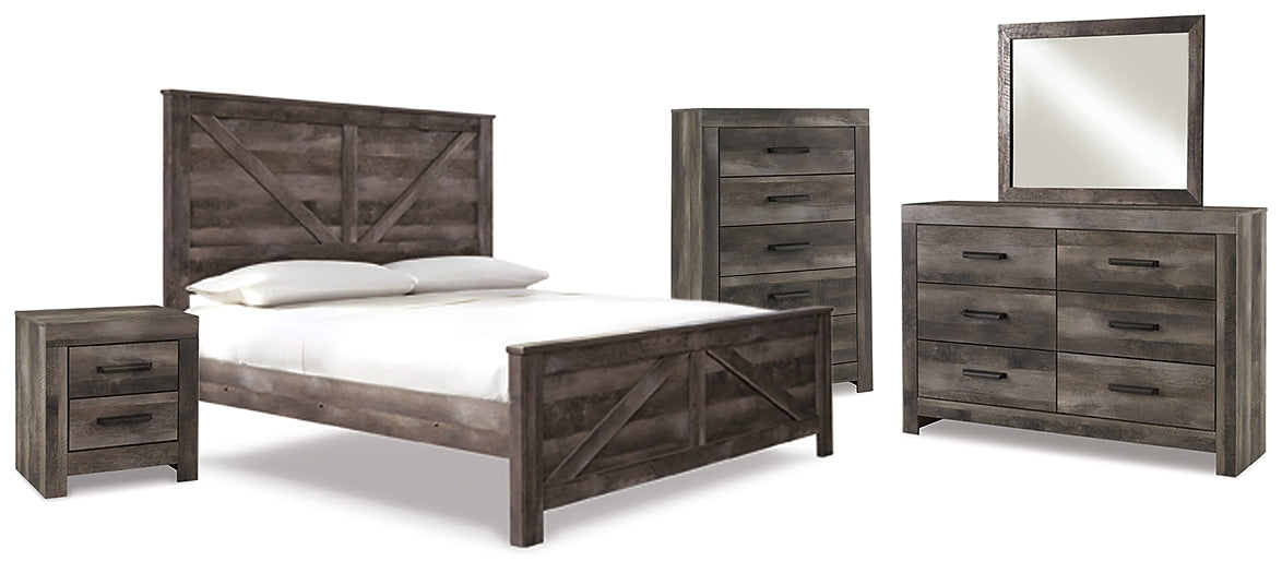 Wynnlow King Crossbuck Panel Bed with Mirrored Dresser, Chest and Nightstand Furniture Mart - online today or in-store at our location in Duluth, Ga. Furniture Mart Georgia. View our lowest price today. Shop Now.