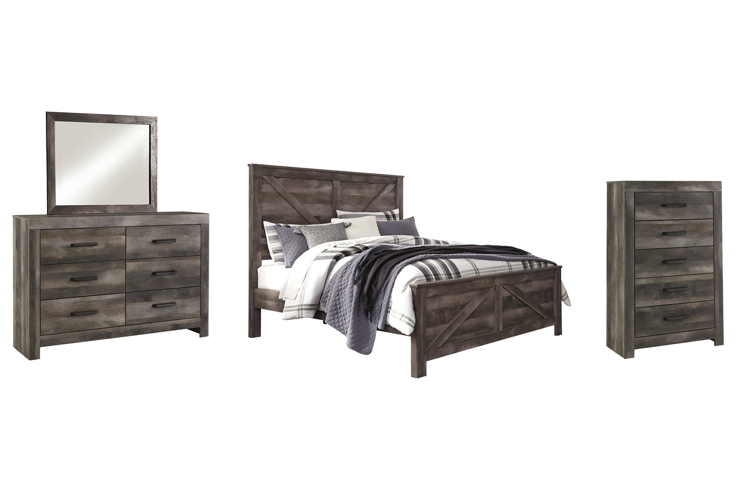 Wynnlow King Crossbuck Panel Bed with Mirrored Dresser and Chest Furniture Mart - online today or in-store at our location in Duluth, Ga. Furniture Mart Georgia. View our lowest price today. Shop Now.