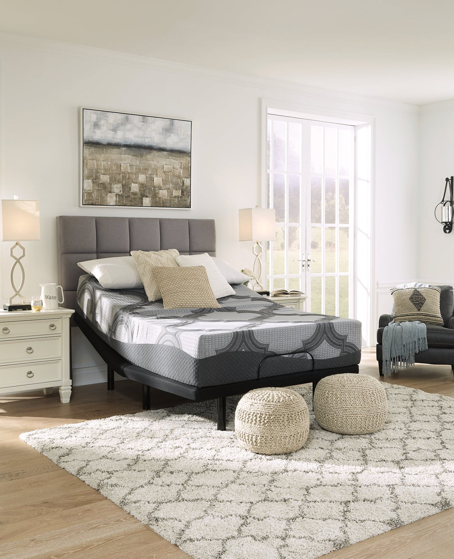 12 Inch Ashley Hybrid Mattress with Adjustable Base Furniture Mart -  online today or in-store at our location in Duluth, Ga. Furniture Mart Georgia. View our lowest price today. Shop Now. 