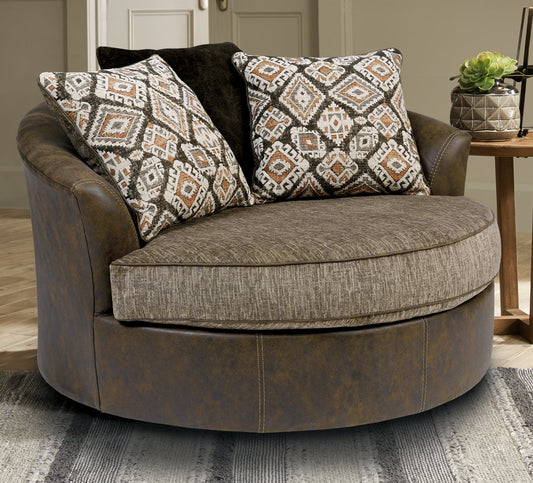 Abalone Oversized Swivel Accent Chair Furniture Mart -  online today or in-store at our location in Duluth, Ga. Furniture Mart Georgia. View our lowest price today. Shop Now. 