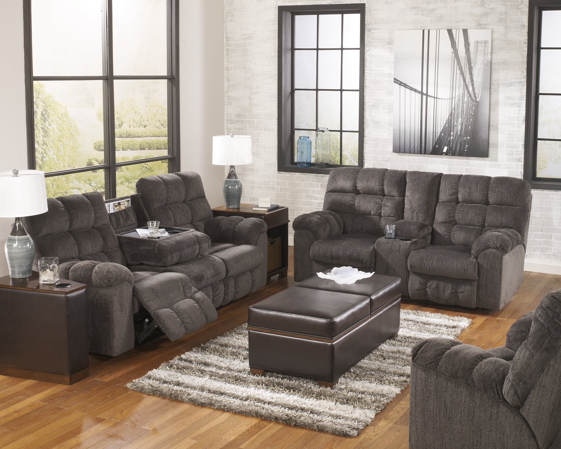 Acieona DBL Rec Loveseat w/Console Furniture Mart -  online today or in-store at our location in Duluth, Ga. Furniture Mart Georgia. View our lowest price today. Shop Now. 