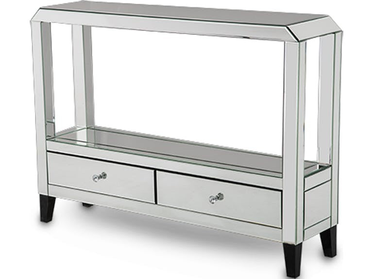 Aico Furniture Living Room Montreal Mirrored Console Table with Drawers Furniture Mart -  online today or in-store at our location in Duluth, Ga. Furniture Mart Georgia. View our lowest price today. Shop Now. 