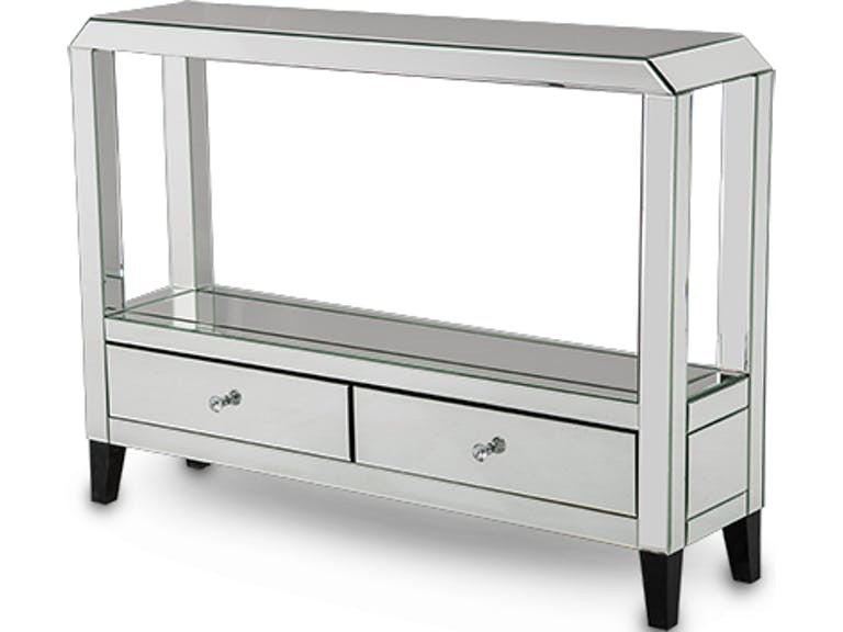 Aico Furniture Living Room Montreal Mirrored Console Table with Drawers Furniture Mart -  online today or in-store at our location in Duluth, Ga. Furniture Mart Georgia. View our lowest price today. Shop Now. 