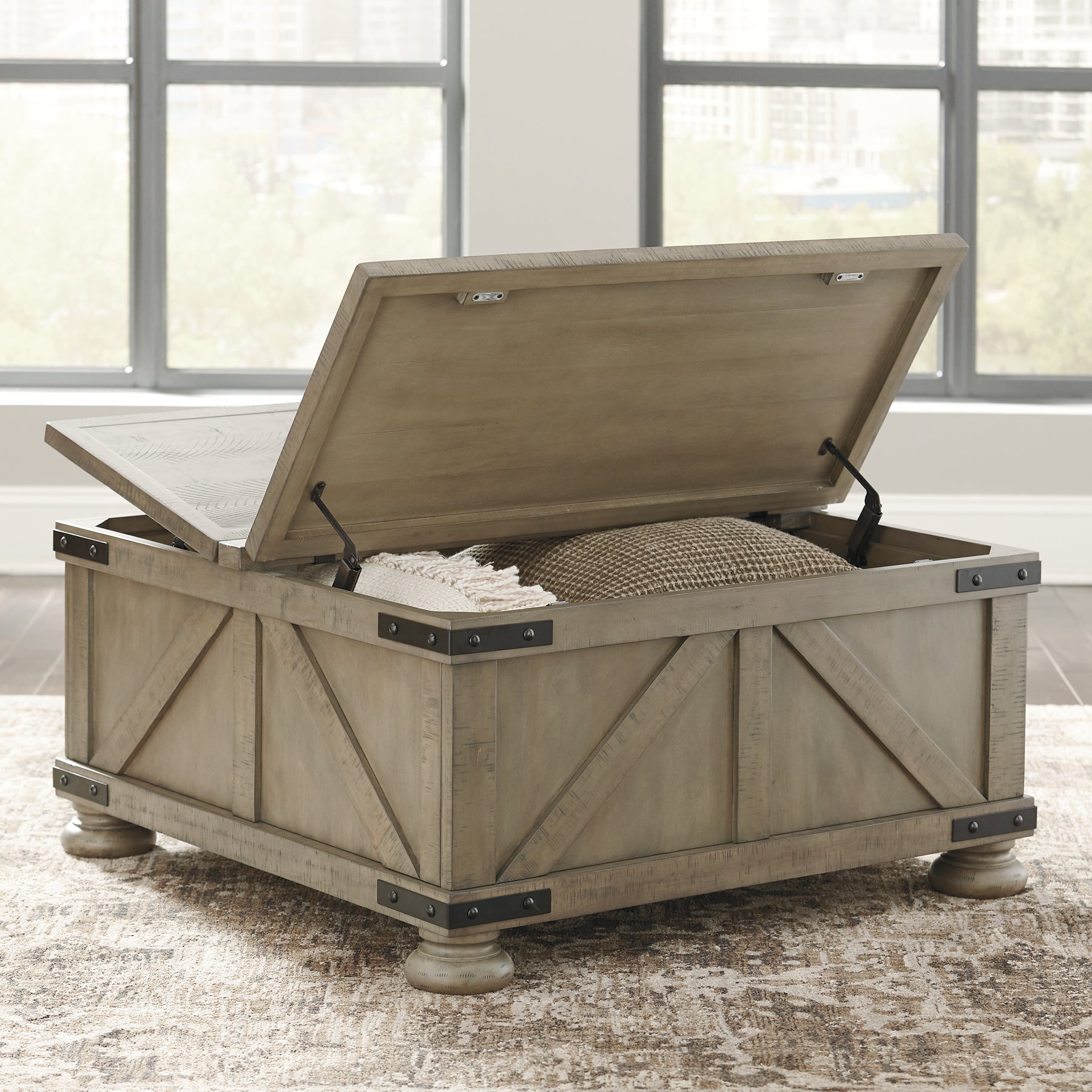 Aldwin Cocktail Table with Storage Furniture Mart -  online today or in-store at our location in Duluth, Ga. Furniture Mart Georgia. View our lowest price today. Shop Now. 
