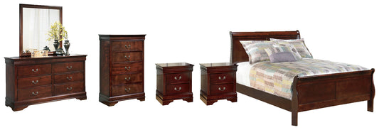Alisdair Full Sleigh Bed with Mirrored Dresser, Chest and 2 Nightstands Furniture Mart -  online today or in-store at our location in Duluth, Ga. Furniture Mart Georgia. View our lowest price today. Shop Now. 