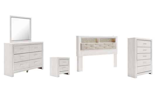 Altyra King Bookcase Headboard with Mirrored Dresser, Chest and Nightstand Furniture Mart -  online today or in-store at our location in Duluth, Ga. Furniture Mart Georgia. View our lowest price today. Shop Now. 
