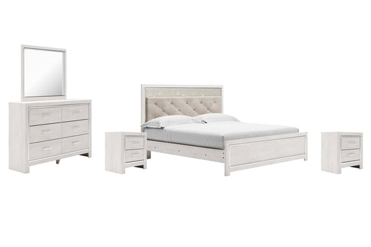 Altyra King Panel Bed with Mirrored Dresser and 2 Nightstands Furniture Mart -  online today or in-store at our location in Duluth, Ga. Furniture Mart Georgia. View our lowest price today. Shop Now. 