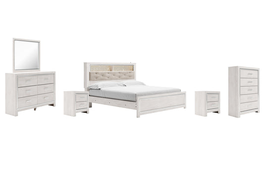 Altyra King Panel Bookcase Bed with Mirrored Dresser, Chest and 2 Nightstands Furniture Mart -  online today or in-store at our location in Duluth, Ga. Furniture Mart Georgia. View our lowest price today. Shop Now. 