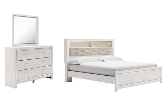 Altyra King Panel Bookcase Bed with Mirrored Dresser Furniture Mart -  online today or in-store at our location in Duluth, Ga. Furniture Mart Georgia. View our lowest price today. Shop Now. 