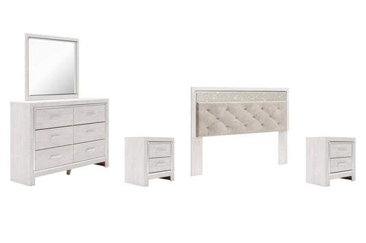 Altyra King Panel Headboard with Mirrored Dresser, Chest and 2 Nightstands Furniture Mart -  online today or in-store at our location in Duluth, Ga. Furniture Mart Georgia. View our lowest price today. Shop Now. 