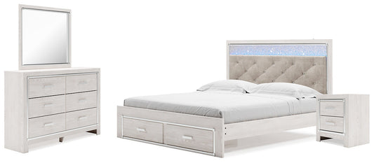 Altyra King Upholstered Storage Bed with Mirrored Dresser and Nightstand Furniture Mart -  online today or in-store at our location in Duluth, Ga. Furniture Mart Georgia. View our lowest price today. Shop Now. 