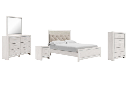 Altyra Queen Panel Bed with Mirrored Dresser, Chest and Nightstand Furniture Mart -  online today or in-store at our location in Duluth, Ga. Furniture Mart Georgia. View our lowest price today. Shop Now. 