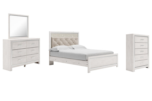 Altyra Queen Panel Bed with Mirrored Dresser and Chest Furniture Mart -  online today or in-store at our location in Duluth, Ga. Furniture Mart Georgia. View our lowest price today. Shop Now. 