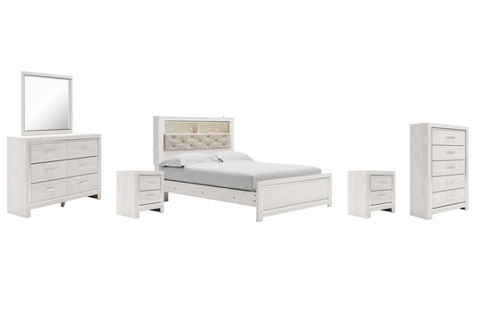 Altyra Queen Panel Bookcase Bed with Mirrored Dresser, Chest and 2 Nightstands Furniture Mart -  online today or in-store at our location in Duluth, Ga. Furniture Mart Georgia. View our lowest price today. Shop Now. 