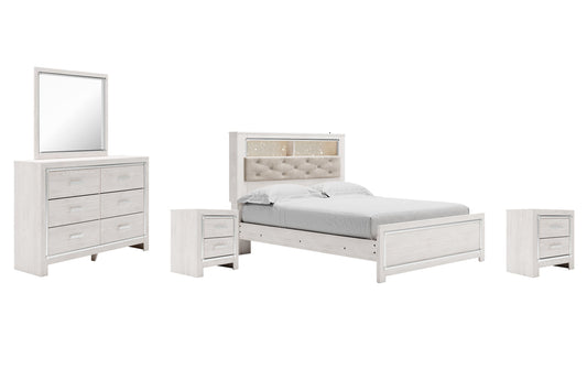 Altyra Queen Panel Bookcase Bed with Mirrored Dresser and 2 Nightstands Furniture Mart -  online today or in-store at our location in Duluth, Ga. Furniture Mart Georgia. View our lowest price today. Shop Now. 