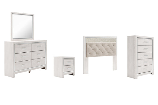 Altyra Queen Panel Headboard with Mirrored Dresser, Chest and Nightstand Furniture Mart -  online today or in-store at our location in Duluth, Ga. Furniture Mart Georgia. View our lowest price today. Shop Now. 