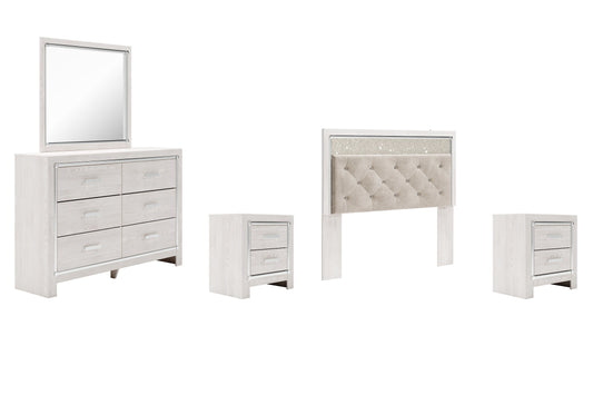 Altyra Queen Panel Headboard with Mirrored Dresser and 2 Nightstands Furniture Mart -  online today or in-store at our location in Duluth, Ga. Furniture Mart Georgia. View our lowest price today. Shop Now. 