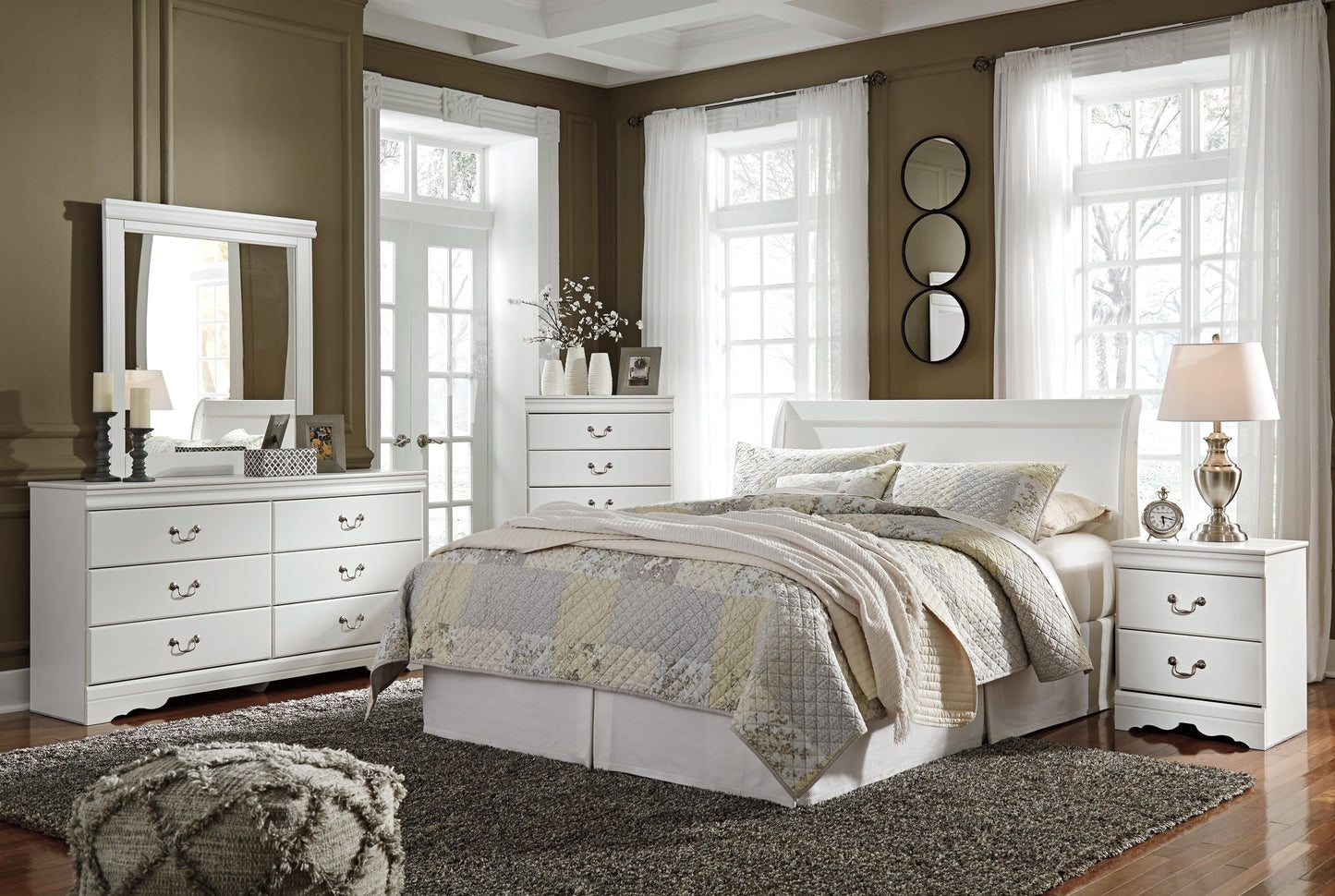 Anarasia Queen Sleigh Headboard with Dresser Furniture Mart -  online today or in-store at our location in Duluth, Ga. Furniture Mart Georgia. View our lowest price today. Shop Now. 