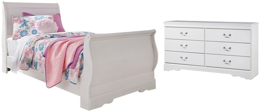 Anarasia Twin Sleigh Bed with Dresser Furniture Mart -  online today or in-store at our location in Duluth, Ga. Furniture Mart Georgia. View our lowest price today. Shop Now. 
