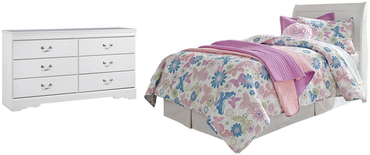 Anarasia Twin Sleigh Headboard with Dresser Furniture Mart -  online today or in-store at our location in Duluth, Ga. Furniture Mart Georgia. View our lowest price today. Shop Now. 