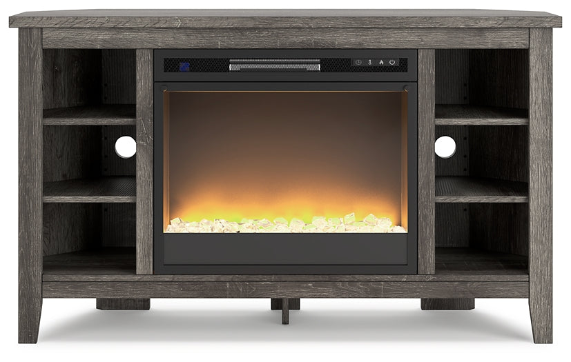 Arlenbry Corner TV Stand with Electric Fireplace Furniture Mart -  online today or in-store at our location in Duluth, Ga. Furniture Mart Georgia. View our lowest price today. Shop Now. 