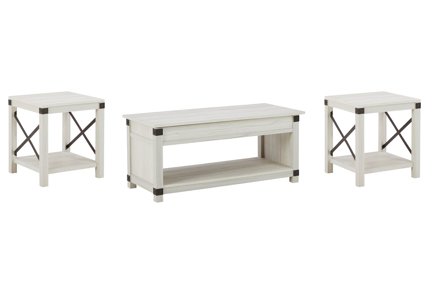 Bayflynn Coffee Table with 2 End Tables Furniture Mart -  online today or in-store at our location in Duluth, Ga. Furniture Mart Georgia. View our lowest price today. Shop Now. 