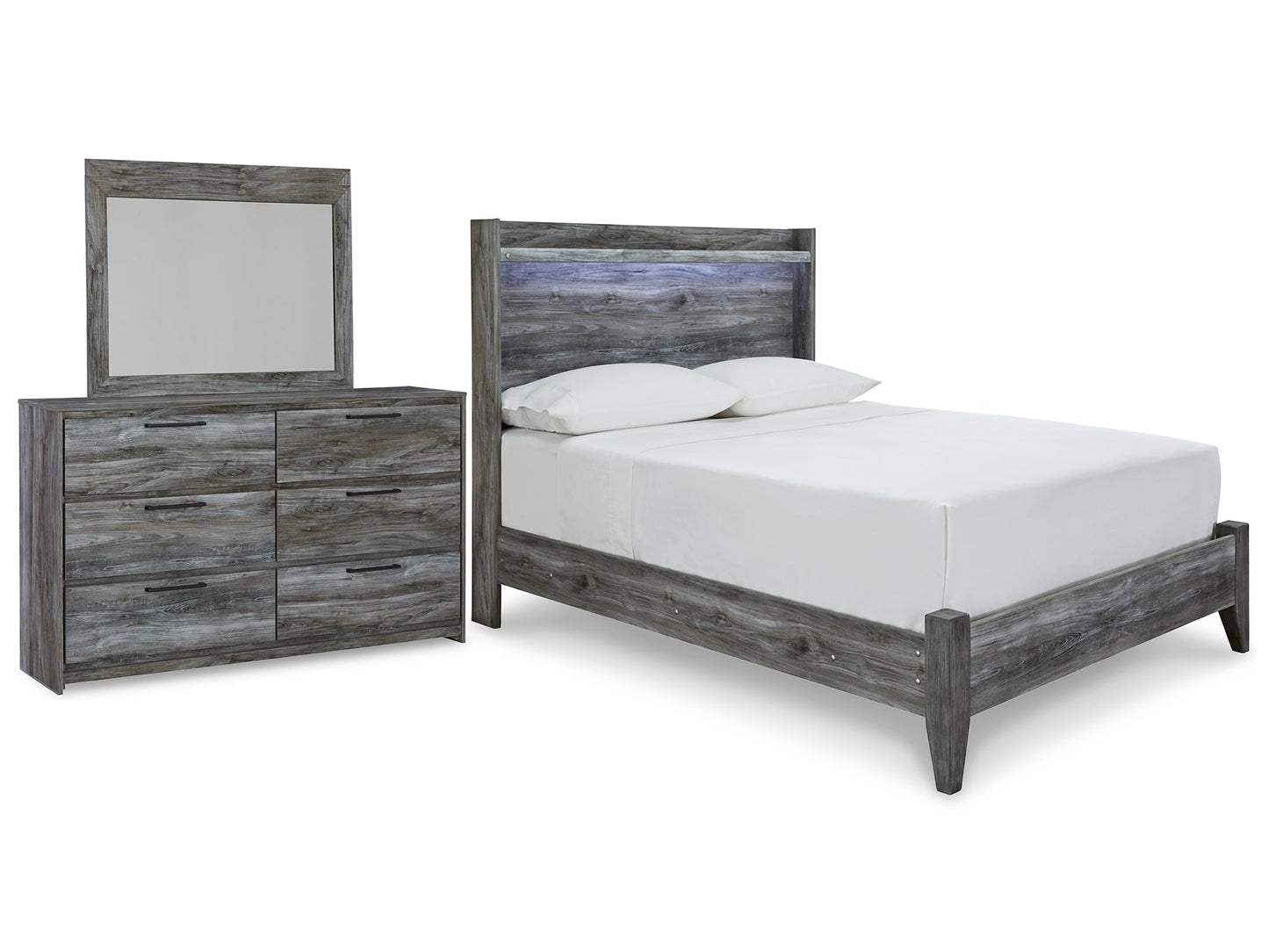Baystorm Full Panel Bed with Mirrored Dresser Furniture Mart -  online today or in-store at our location in Duluth, Ga. Furniture Mart Georgia. View our lowest price today. Shop Now. 