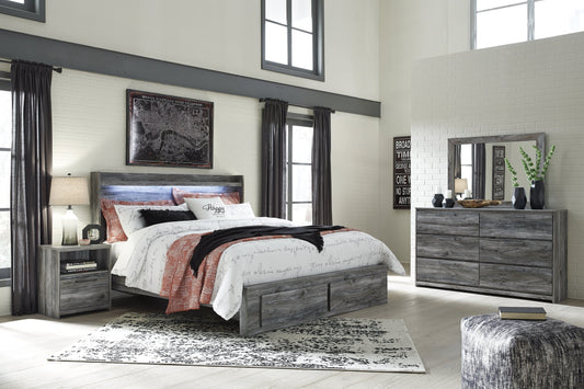 Baystorm King Panel Bed with 2 Storage Drawers with Mirrored Dresser, and Nightstand Furniture Mart -  online today or in-store at our location in Duluth, Ga. Furniture Mart Georgia. View our lowest price today. Shop Now. 