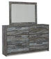 Baystorm Queen Panel Bed with 2 Storage Drawers with Mirrored Dresser and Nightstand Furniture Mart -  online today or in-store at our location in Duluth, Ga. Furniture Mart Georgia. View our lowest price today. Shop Now. 