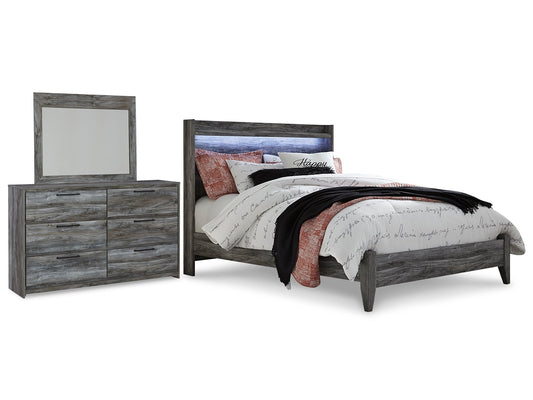 Baystorm Queen Panel Bed with Mirrored Dresser Furniture Mart -  online today or in-store at our location in Duluth, Ga. Furniture Mart Georgia. View our lowest price today. Shop Now. 