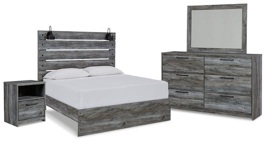 Baystorm Queen Panel Bed with Mirrored Dresser and Nightstand Furniture Mart -  online today or in-store at our location in Duluth, Ga. Furniture Mart Georgia. View our lowest price today. Shop Now. 