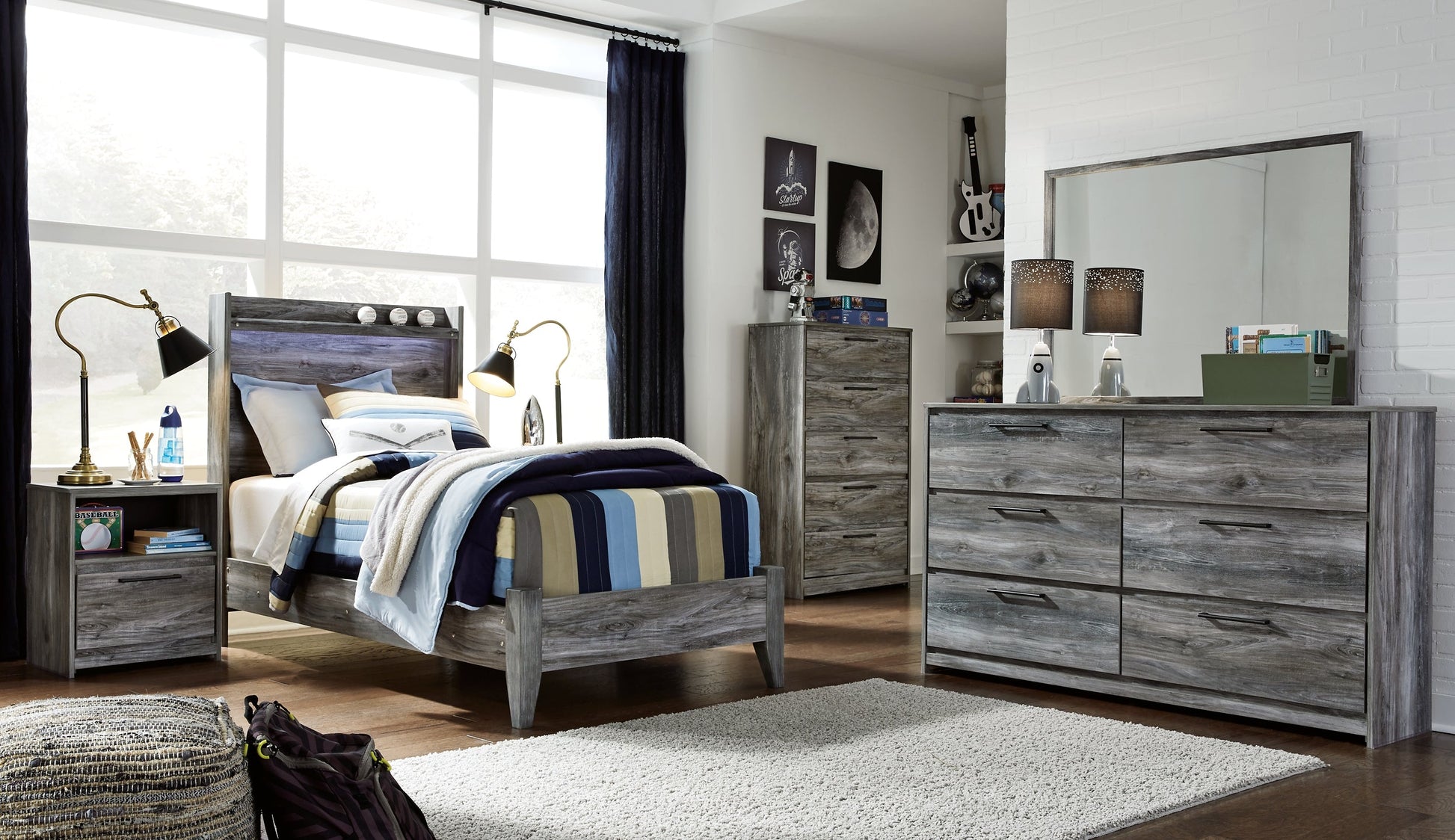 Baystorm Twin Panel Bed with Dresser Furniture Mart -  online today or in-store at our location in Duluth, Ga. Furniture Mart Georgia. View our lowest price today. Shop Now. 