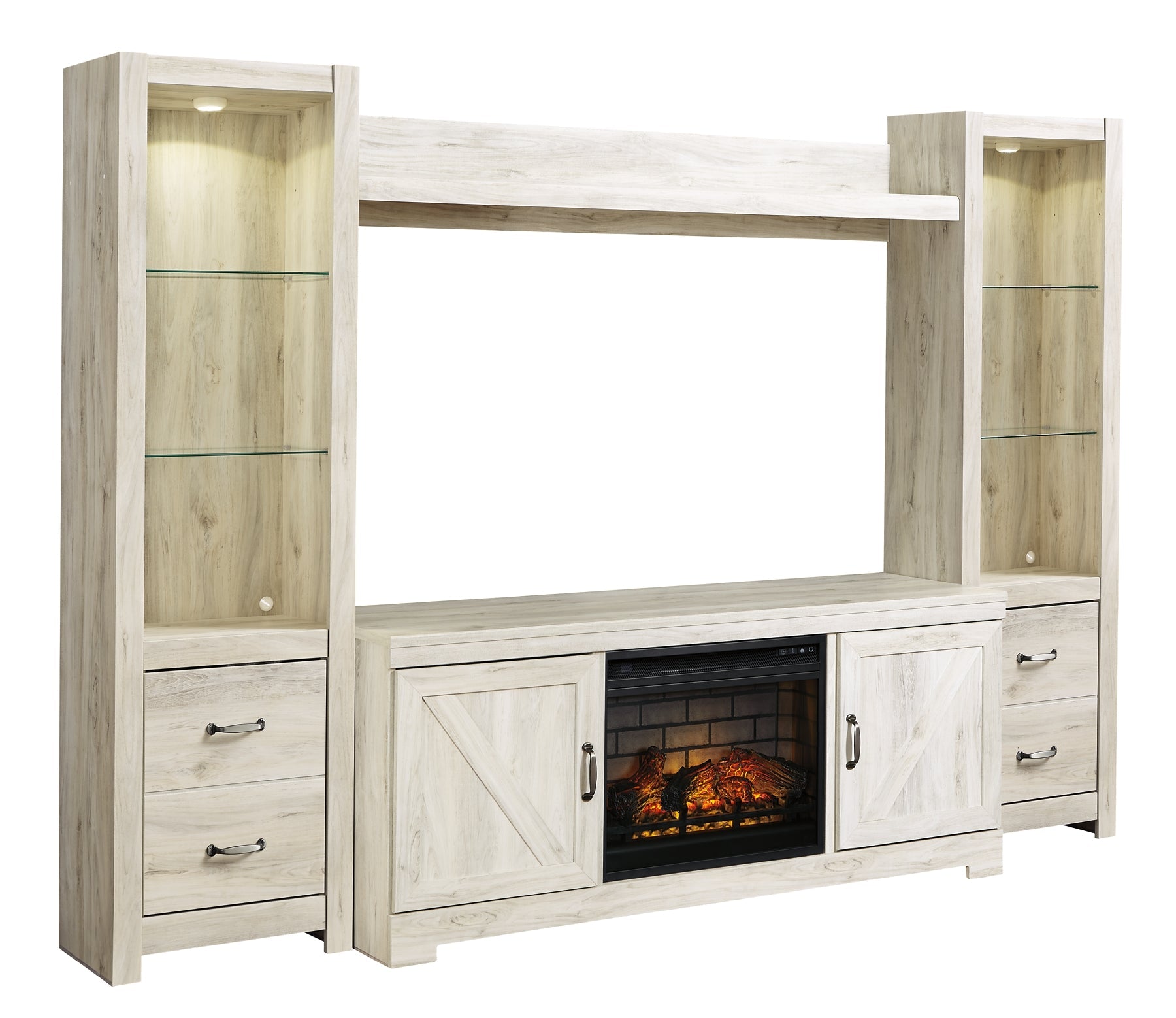 Bellaby 4-Piece Entertainment Center with Electric Fireplace Furniture Mart -  online today or in-store at our location in Duluth, Ga. Furniture Mart Georgia. View our lowest price today. Shop Now. 