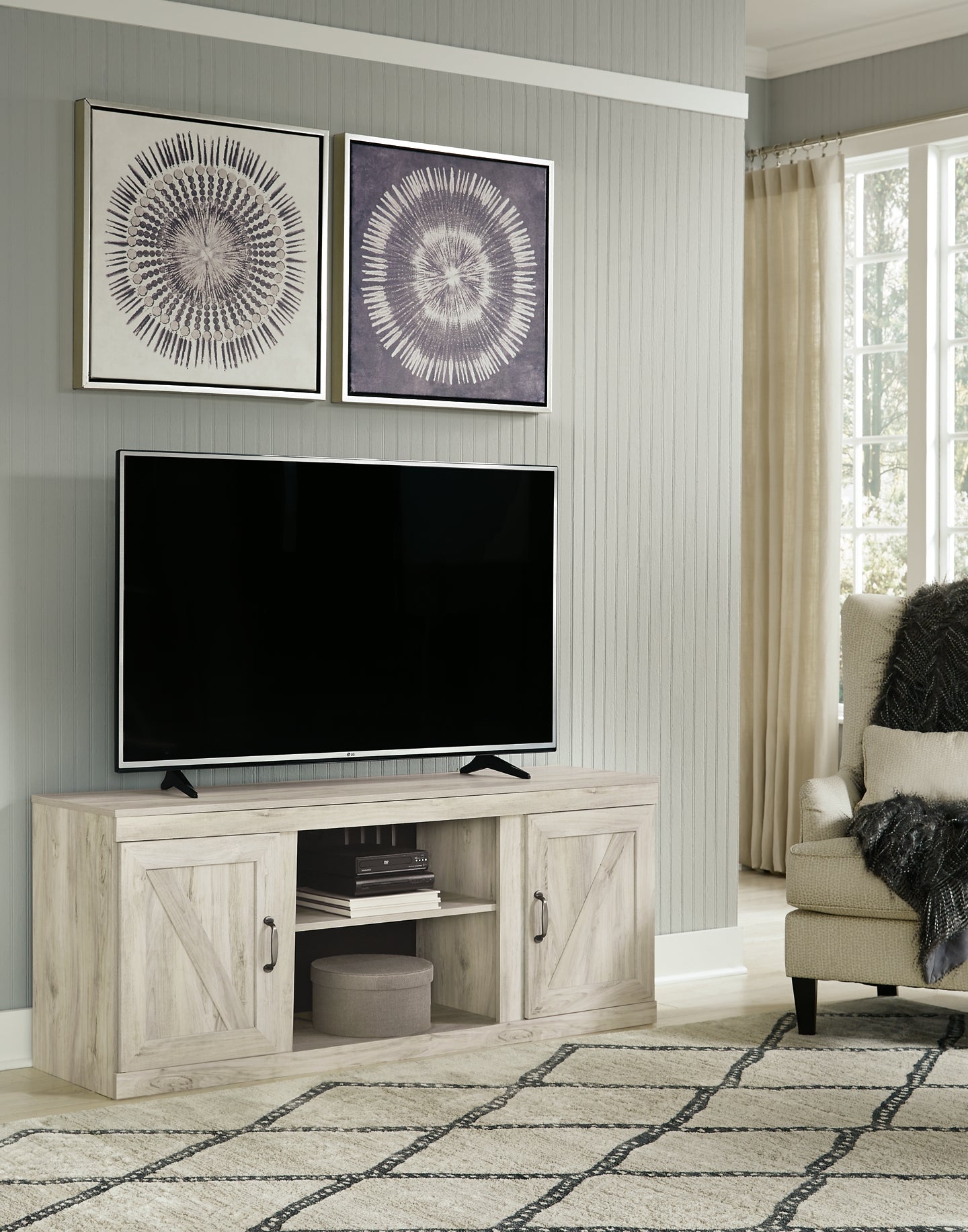 Bellaby LG TV Stand w/Fireplace Option Furniture Mart -  online today or in-store at our location in Duluth, Ga. Furniture Mart Georgia. View our lowest price today. Shop Now. 