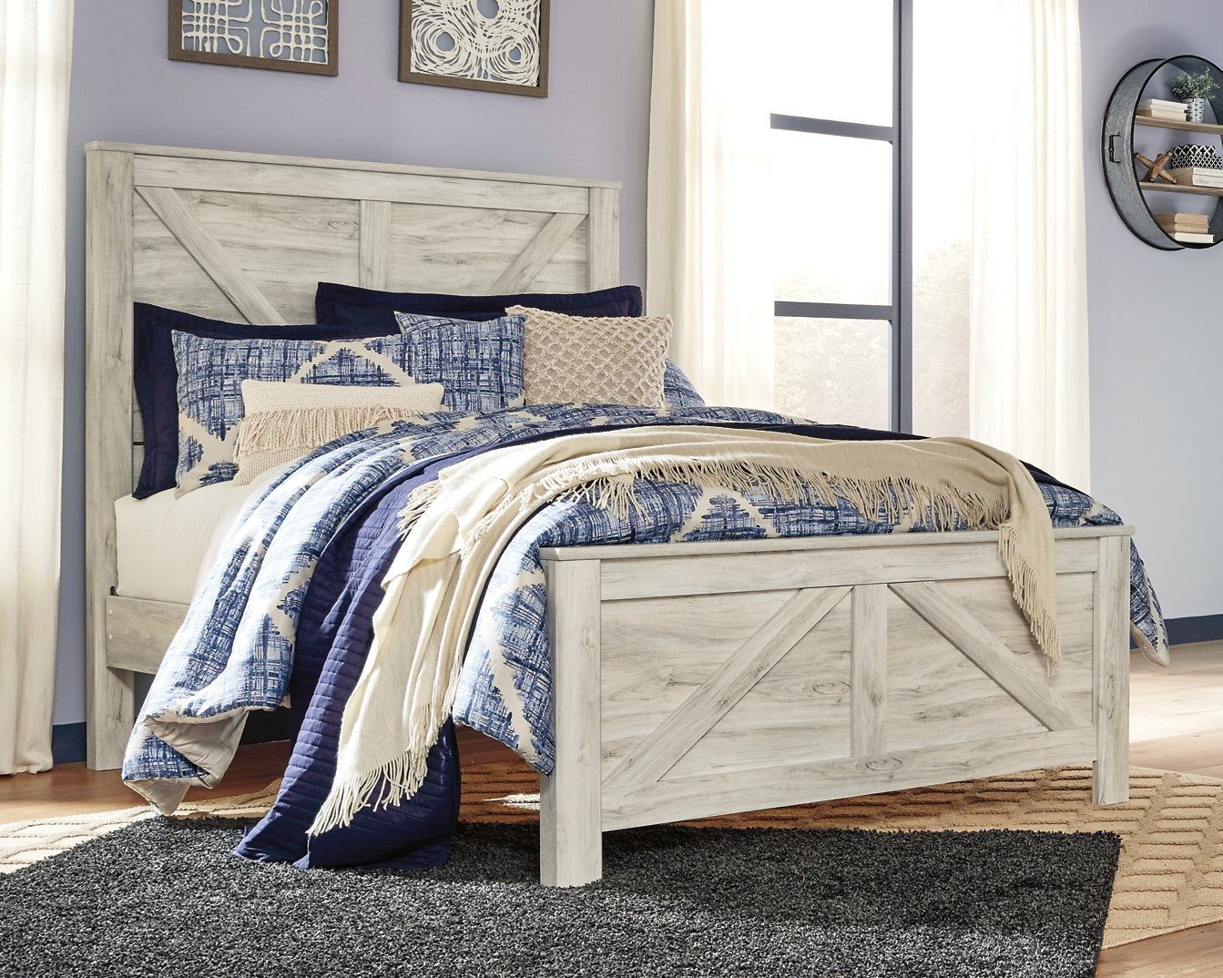 Bellaby Queen Crossbuck Panel Bed with 2 Nightstands Furniture Mart -  online today or in-store at our location in Duluth, Ga. Furniture Mart Georgia. View our lowest price today. Shop Now. 
