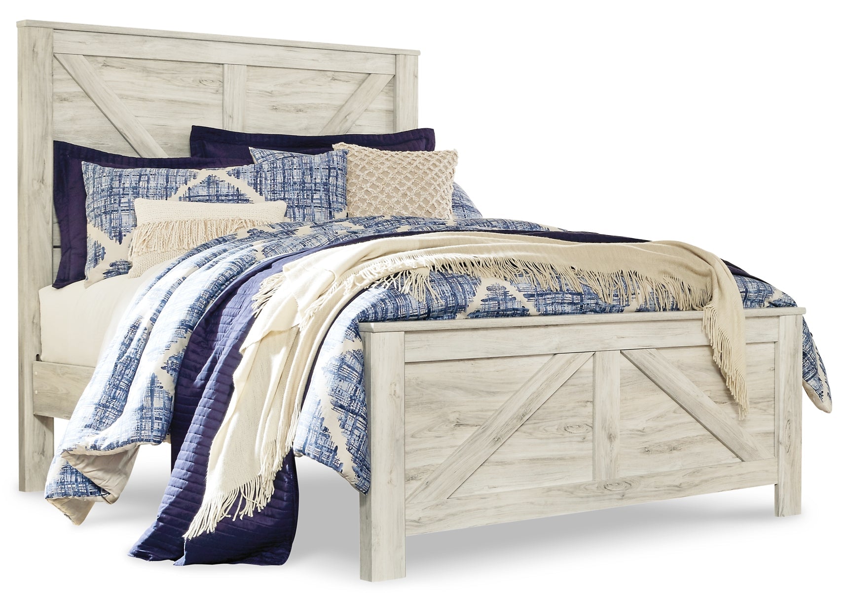 Bellaby Queen Crossbuck Panel Bed with Mirrored Dresser and Chest Furniture Mart -  online today or in-store at our location in Duluth, Ga. Furniture Mart Georgia. View our lowest price today. Shop Now. 