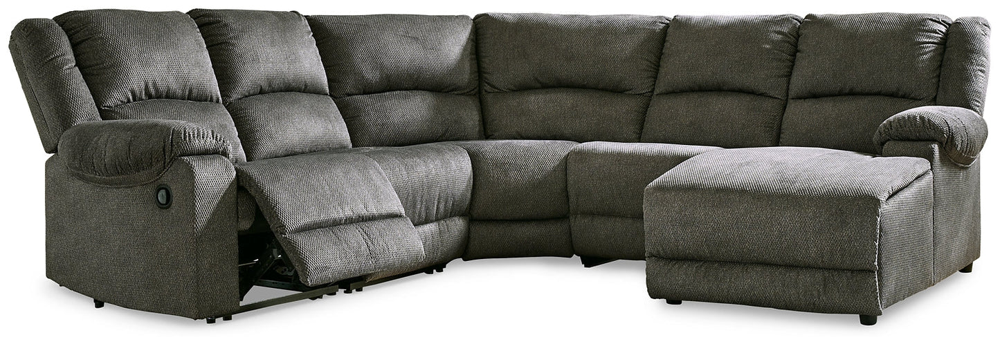 Benlocke 5-Piece Reclining Sectional with Chaise Furniture Mart -  online today or in-store at our location in Duluth, Ga. Furniture Mart Georgia. View our lowest price today. Shop Now. 