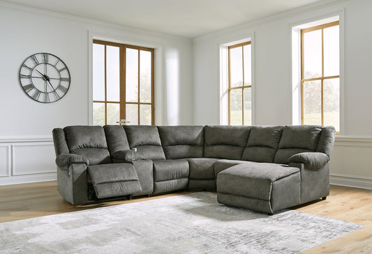 Benlocke 6-Piece Reclining Sectional with Chaise Furniture Mart -  online today or in-store at our location in Duluth, Ga. Furniture Mart Georgia. View our lowest price today. Shop Now. 